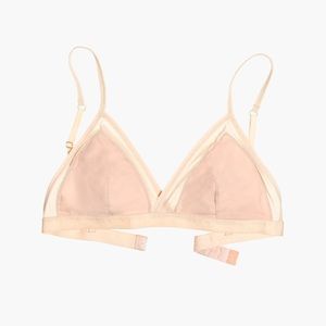 Madewell Mesh Trim Michelle Bralette in Light Pink